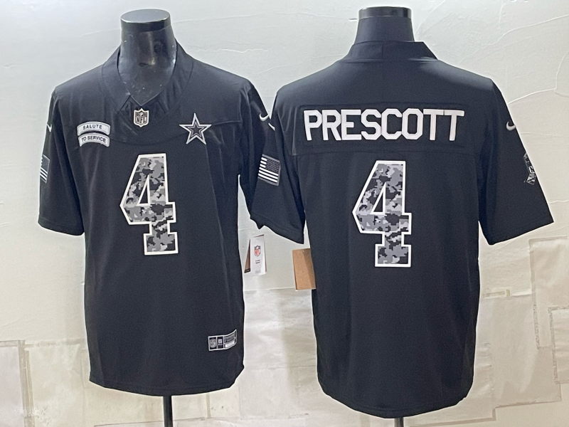 Men Dallas Cowboys #4 Prescott black Nike NFL jersey 1005002->dallas cowboys->NFL Jersey